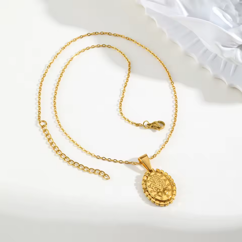 Colar Virgem Maria - Banhado a Ouro 18K