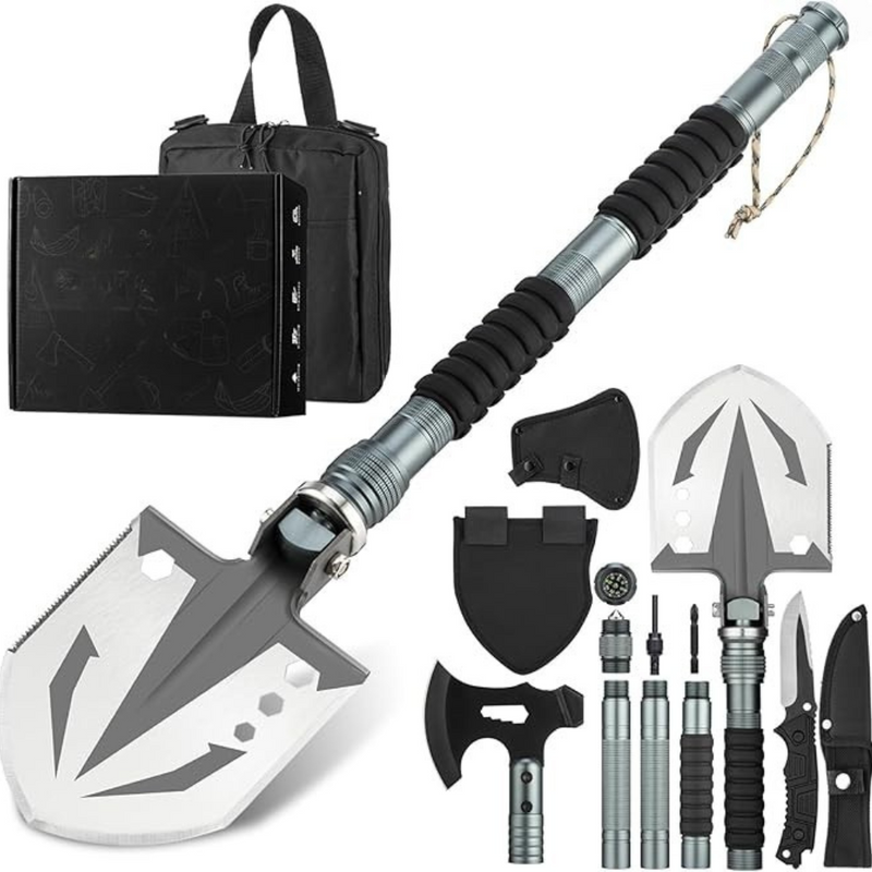 Pá Militar Tática Multifunção 11 em 1 - ShovelMax™