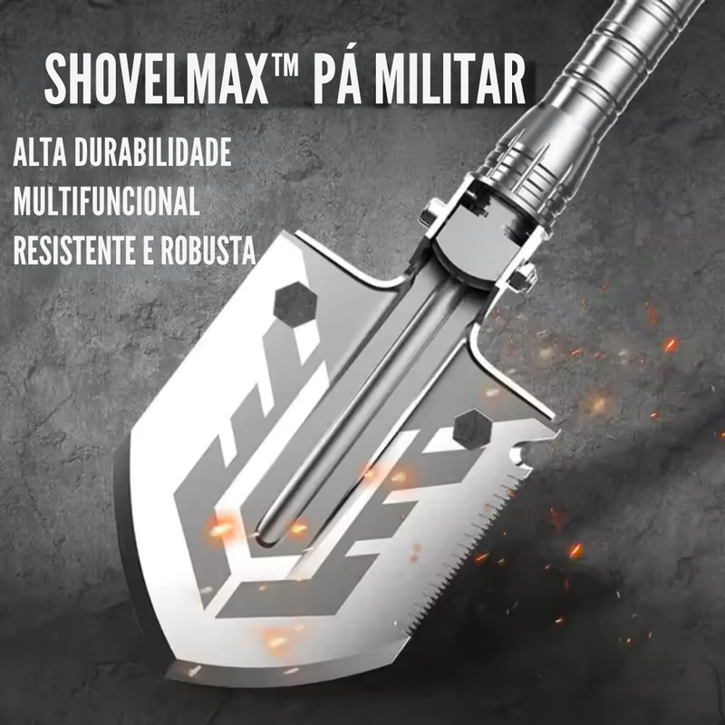 Pá Militar Tática Multifunção 11 em 1 - ShovelMax™
